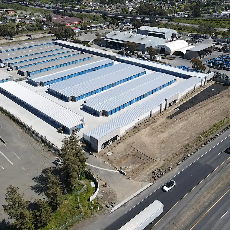 Self-storage facility — aerial view
