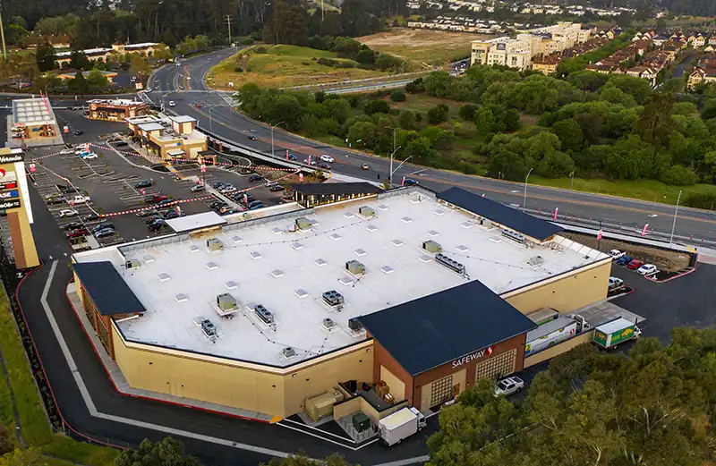 Hercules retail center — aerial view
